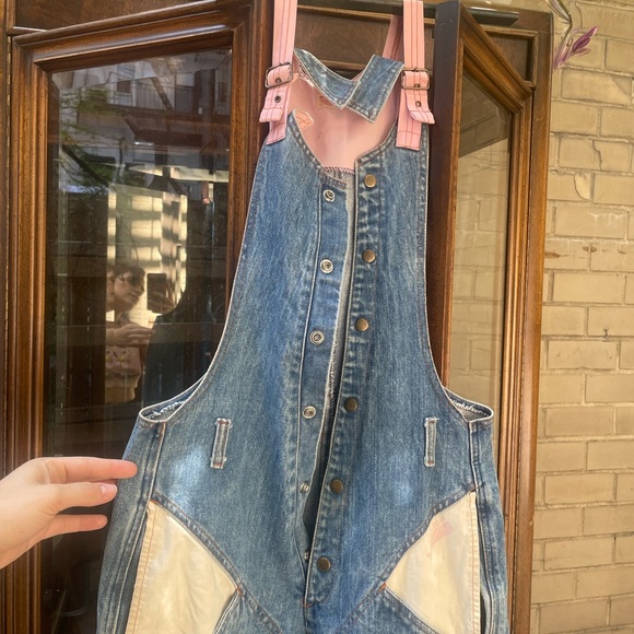 Vintage SUPER CUTR overall w/ ribbon details - Picture 2 of 7